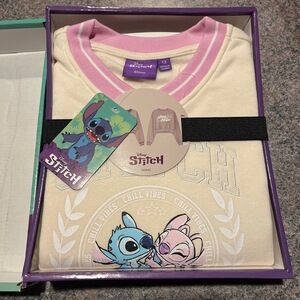 Disney Stitch Kids Shirt - Cream and Pink